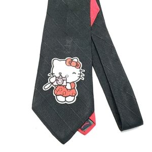 Hello Kitty tie #103 black camera